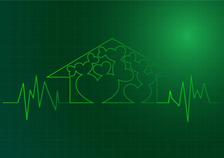 fine 3d image of cardio house stat with space for textの写真素材