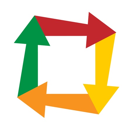 recycle 3D color arrows