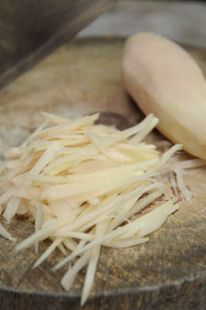 ginger root slicesの写真素材
