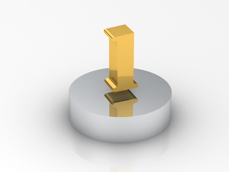 Shiny 3D first place on podium. Concept illustration.の写真素材
