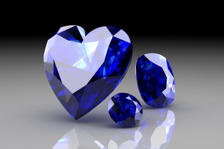 blue sapphire (high resolution 3D image)の写真素材