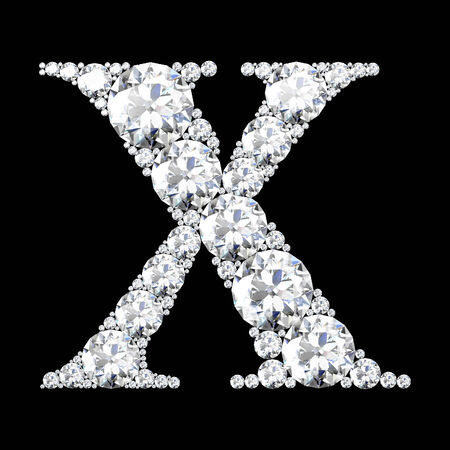 A stunning beautiful "x" set in diamondsの写真素材