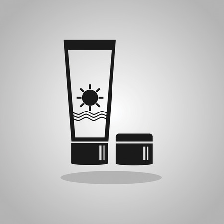 Sunscreen flat icon illustration のイラスト素材