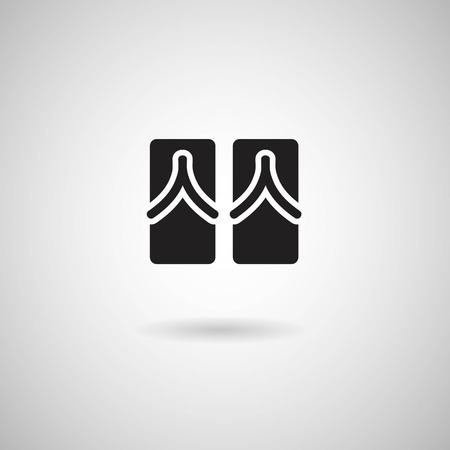 Beach slippers  Single flat icon のイラスト素材