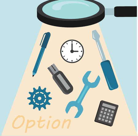 Options and service toolsのイラスト素材