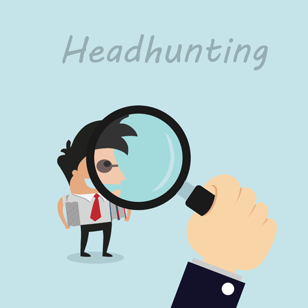 Human resources headhunters finding professional employee from the lotのイラスト素材