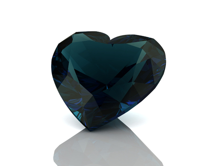 alexandrite on white background.3D illustrationの写真素材