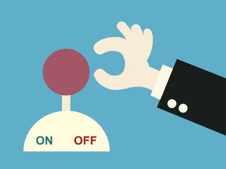 Switch for a new beginning.Success business concept.vector illustration.のイラスト素材