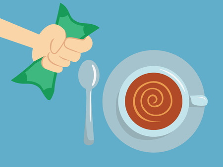 Hand holding money dollars. Financial and business concept. vector illustration.のイラスト素材