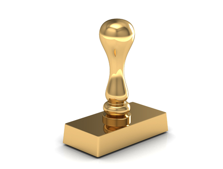 Rubber stamp with top secret text. 3d illustrationの写真素材