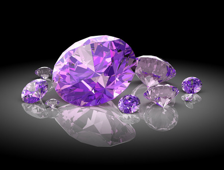 amethyst jewel ((high resolution 3D image)の写真素材