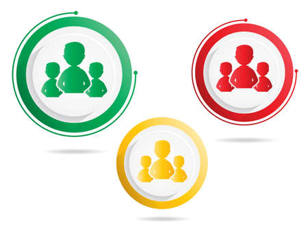 Symbol for different group of peopleのイラスト素材