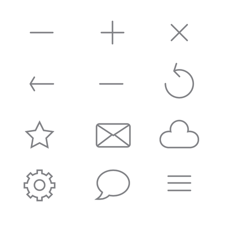 Internet web mobile  iconsのイラスト素材
