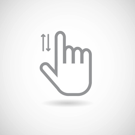Hand Gesture icon sliding up downのイラスト素材