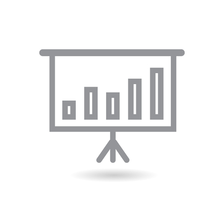 Vector Business Growing Chart Presentation Iconのイラスト素材