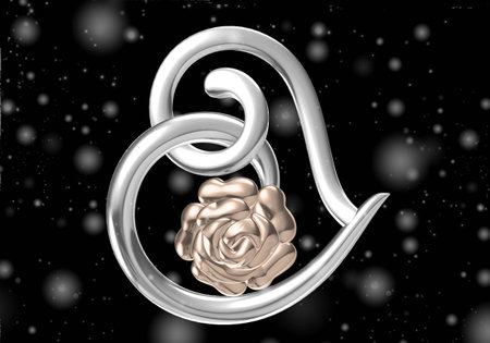 Beautiful pendant on white background .3D renderingの写真素材