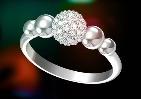 The beauty wedding ring.(high resolution 3D image)の写真素材