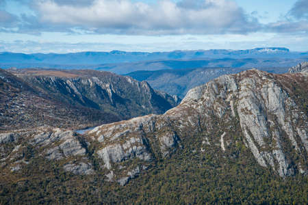 The mountain ranges in Tasmania, Australia.の写真素材