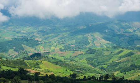 The highland mountains in Thailand.