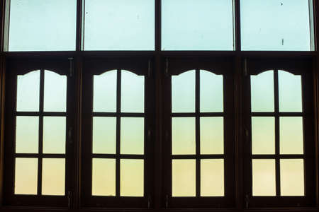 The vintage window in traditional style of Burma.