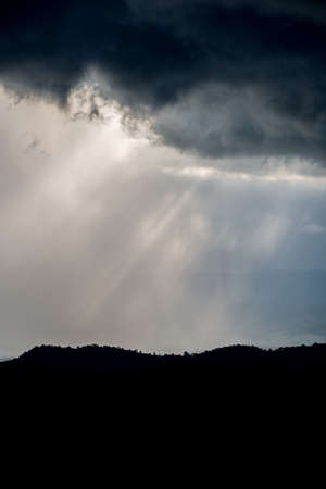 The highland mountains with the ray light.