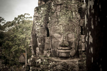 Bayon face of Angkor thom, Seam Reap, Cambodia.のeditorial素材