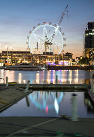 The Melbourne star observation in Docklands waterfront area of Melbourne, Australia.