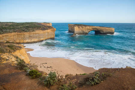 The London bridge one of tourist attraction place of the Great Ocean Road of Australia.の写真素材
