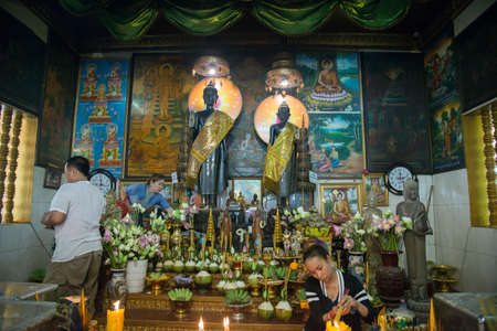 Siem Reap, CAMBODIA - OCTOBER 03 2016: Preah Ang Chek & Preah Ang Chorm shrine in Siem Reap province of Cambodia.のeditorial素材