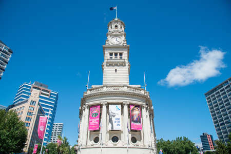 Auckland, New Zealand - March 03 2017: The Auckland Town Hall the historic building on Queen Street in downtown Auckland, New Zealand.のeditorial素材