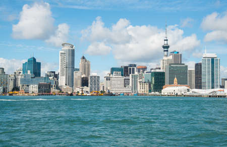 Auckland the city of sails view from Devonport island, North Island, New Zealand.