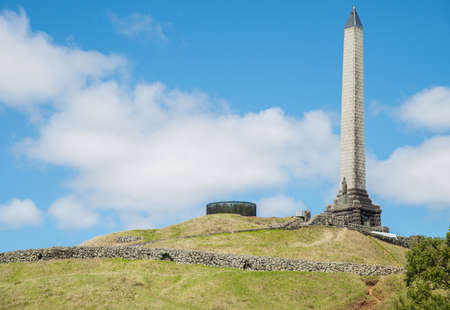 The Obelisk monument on the top of One Tree Hill in Auckland, New Zealand.の写真素材