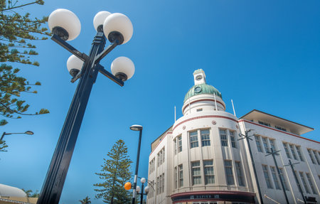 Napier, New Zealand -December-25-2017 : The T&G building an iconic art deco landmark building in Napier town, New Zealand.のeditorial素材