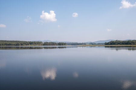 Beautiful landscape in Mae Puem National Park in Phayao province of Thailand. This national park is renowned for its breathtaking landscapes, which range from lush forests to tranqの写真素材