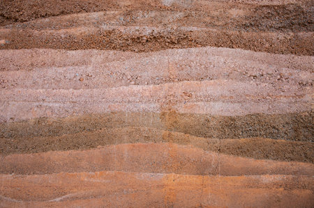 Full frame shot of an earthen wall texture of clay house structure.の写真素材
