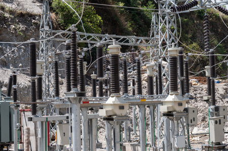 New hydroelectric plant under construction in Syafrubesi Rasuwa town in Langtang national park,...