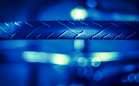 Bicycle wheel and tire close up abstract.の写真素材