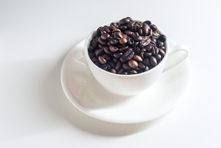 coffee bean in cupの写真素材