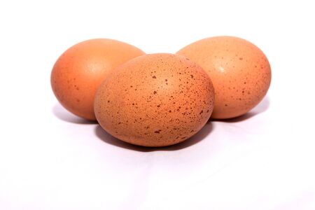 eggs isolated on white backgroundの写真素材