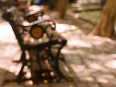 Abstract blur city park with warm lighting backgroundの写真素材