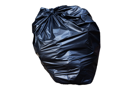 close up of a garbage bag on white backgroundの写真素材