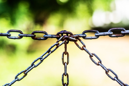 Old Chains on background blur