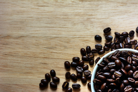brown coffee, brown coffee on wooden backgroundの写真素材