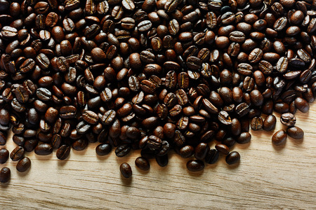 brown coffee, brown coffee on wooden backgroundの写真素材