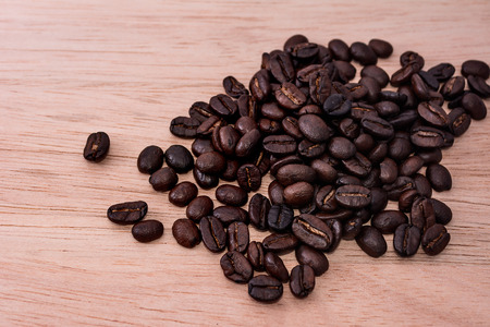 brown coffee, brown coffee on wooden backgroundの写真素材