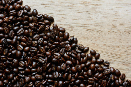 brown coffee, brown coffee on wooden backgroundの写真素材