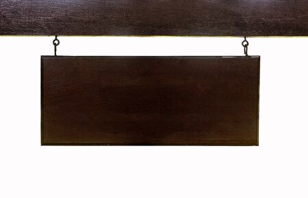 wooden sign isolated on a white backgroundの写真素材