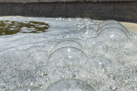 bubbles on dirty water Industrial wastewater, community effluent
