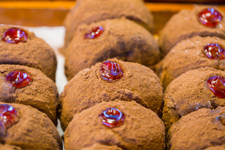 Group of assorted cookies. Chocolate chip, oatmeal raisin, white chocolate.の写真素材