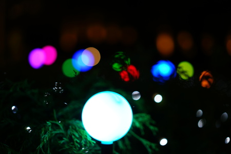 Blurred lightsの写真素材